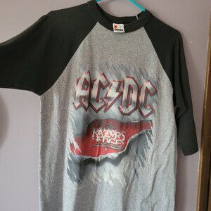 AC/DC vintage tour shirt from 1991 baseball style
